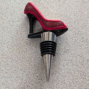Red High Heel Wine Stopper